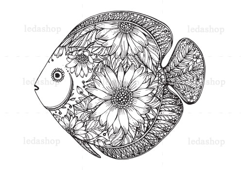 وکتور ماهی گلی لایه باز