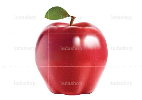 وکتور سیب قرمز عید لایه باز
