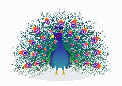 وکتور طاووس لایه باز