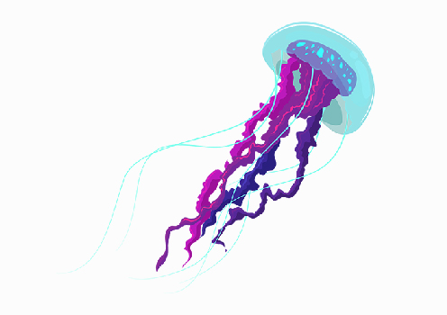 وکتور عروس دریایی لایه باز
